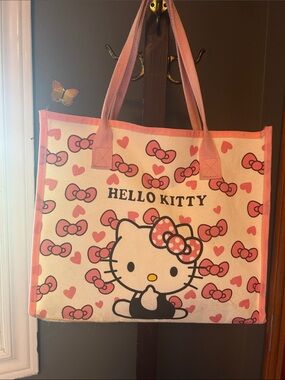 Hello Kitty Pink and White Tote Bag